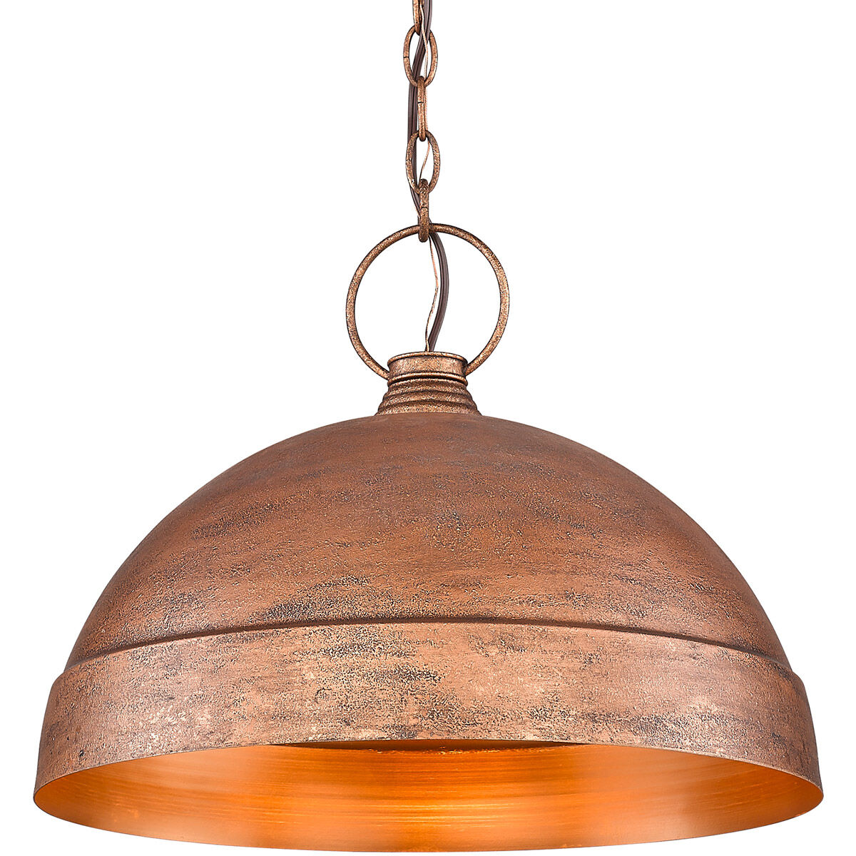 Copper pendant shop light fixtures